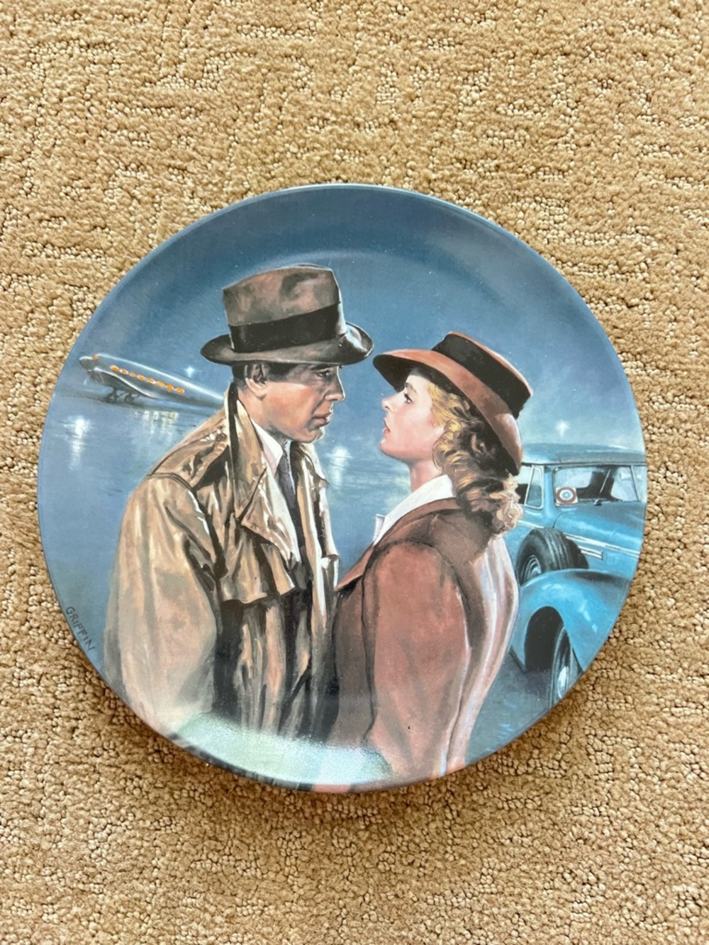 Vintage Bogart and Bacall Plate  “Here’s looking at you, kid”